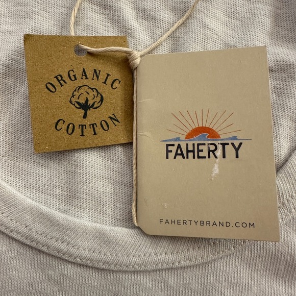 Faherty Women's White Loose Fit Tank Top Size XL - Picture 4 of 7